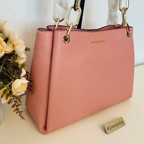 Michael Kors Purse Trisha large triple gusset shoulder bag primrose - Picture 4 of 12